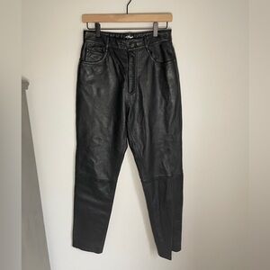 Wilsons Maxima Genuine Black Leather High Waist Pants in Women’s Size 8 Vintage